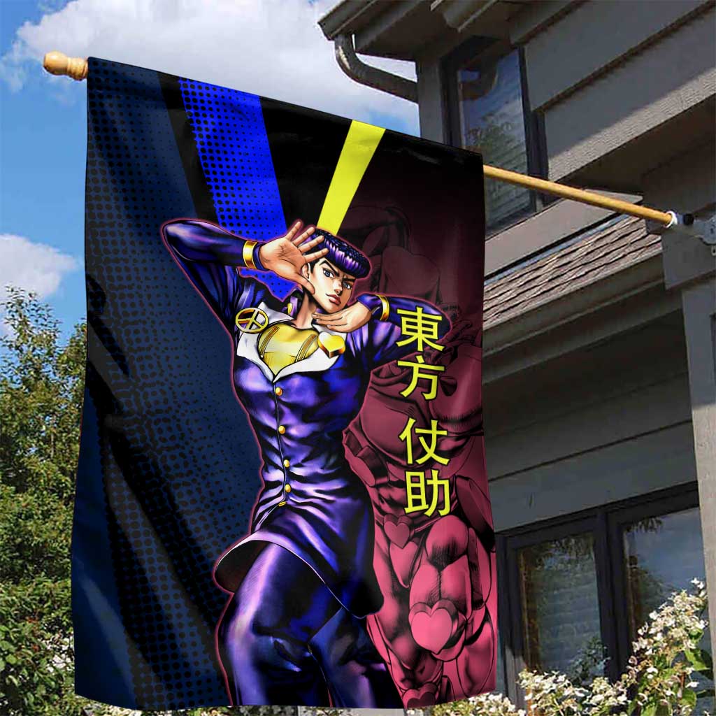 Josuke JoJo’s Bizarre Adventure Garden Flag with Crazy Diamond Stand - The Mazicc