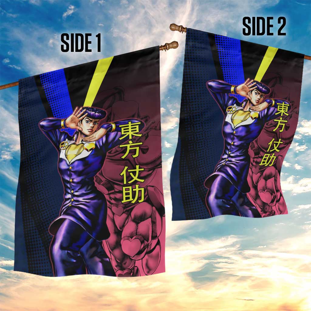 Josuke JoJo’s Bizarre Adventure Garden Flag with Crazy Diamond Stand - The Mazicc