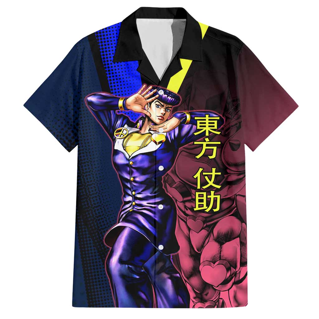 Josuke JoJo’s Bizarre Adventure Hawaiian Shirt with Crazy Diamond Stand - The Mazicc