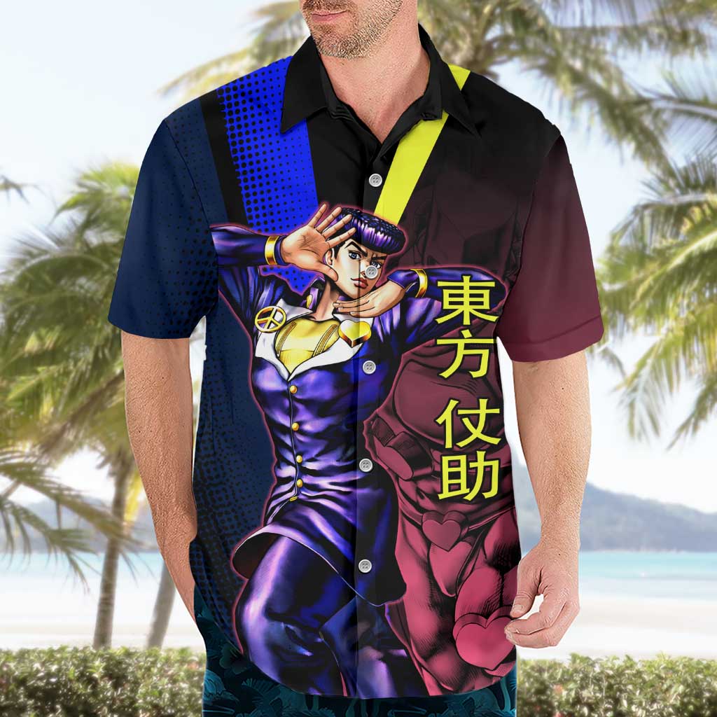 Josuke JoJo’s Bizarre Adventure Hawaiian Shirt with Crazy Diamond Stand - The Mazicc