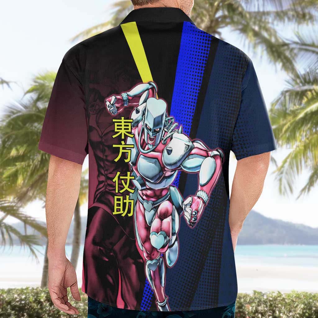 Josuke JoJo’s Bizarre Adventure Hawaiian Shirt with Crazy Diamond Stand - The Mazicc
