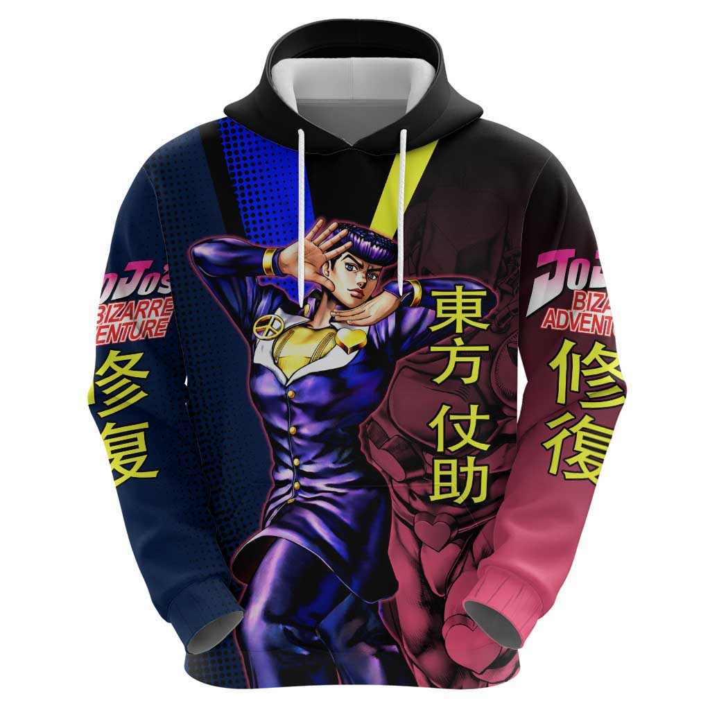 Josuke JoJo’s Bizarre Adventure Hoodie with Crazy Diamond Stand - The Mazicc