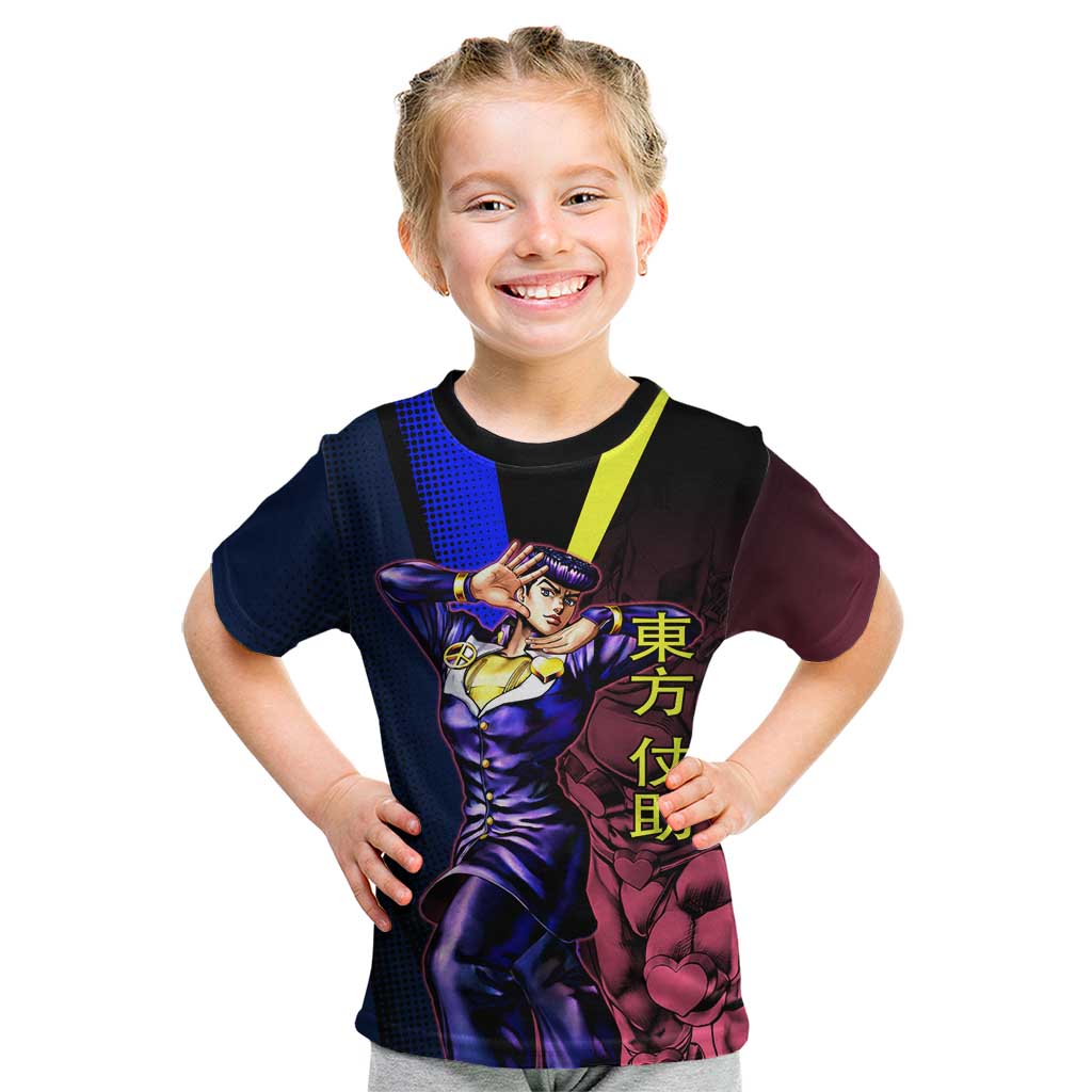 Josuke JoJo’s Bizarre Adventure Kid T Shirt with Crazy Diamond Stand - The Mazicc
