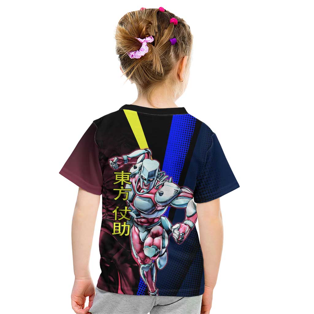Josuke JoJo’s Bizarre Adventure Kid T Shirt with Crazy Diamond Stand - The Mazicc