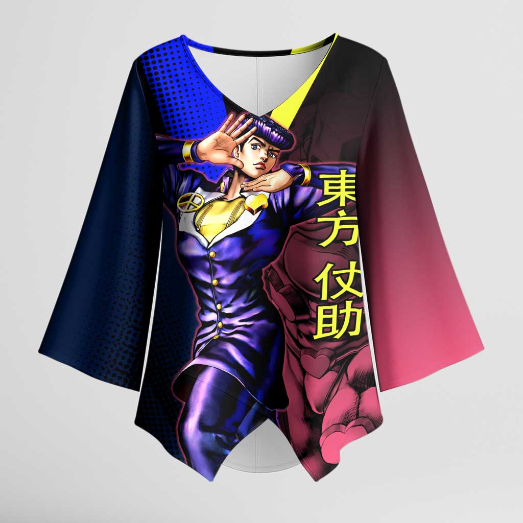 Josuke JoJo’s Bizarre Adventure Kimono Sleeve Blouse with Crazy Diamond Stand - The Mazicc
