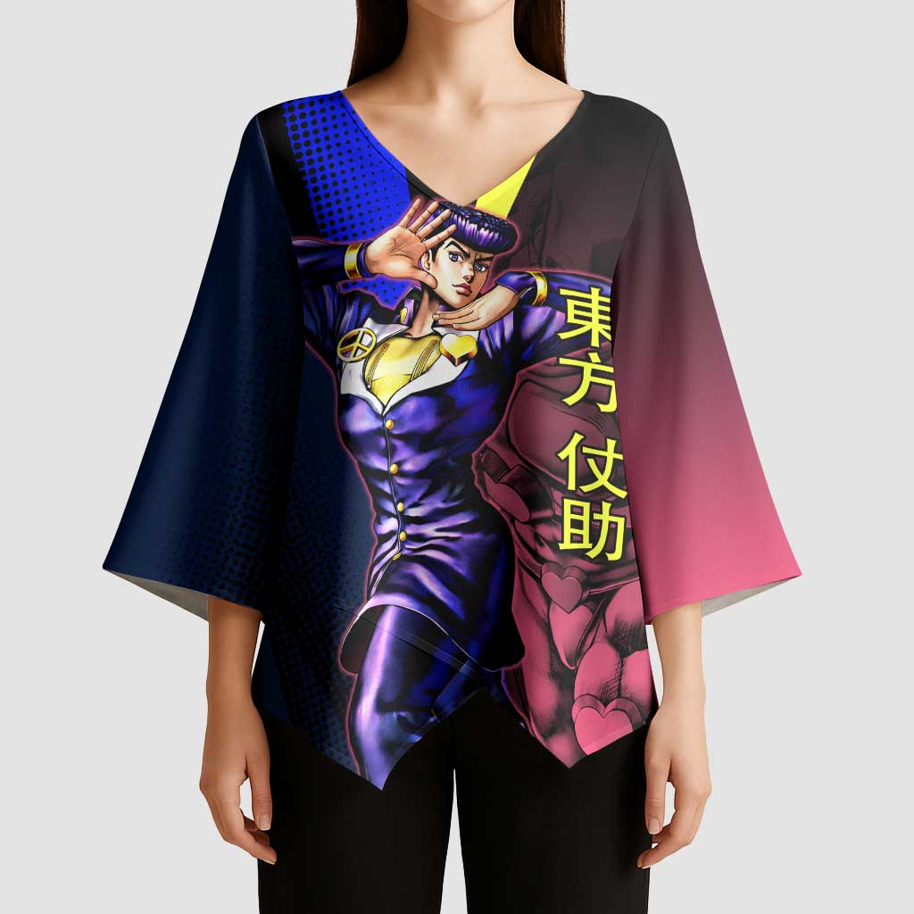 Josuke JoJo’s Bizarre Adventure Kimono Sleeve Blouse with Crazy Diamond Stand - The Mazicc