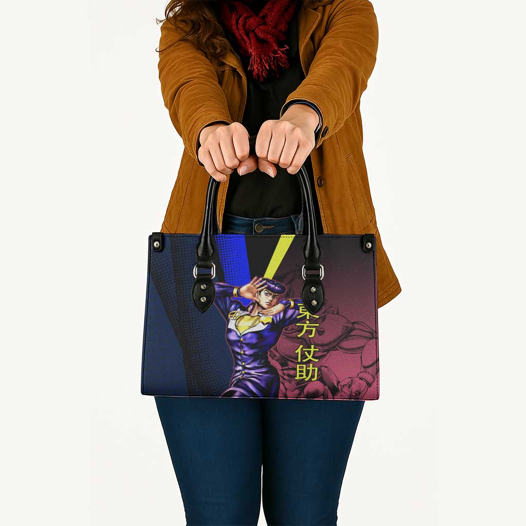 Josuke JoJo’s Bizarre Adventure Leather Bag with Crazy Diamond Stand - The Mazicc