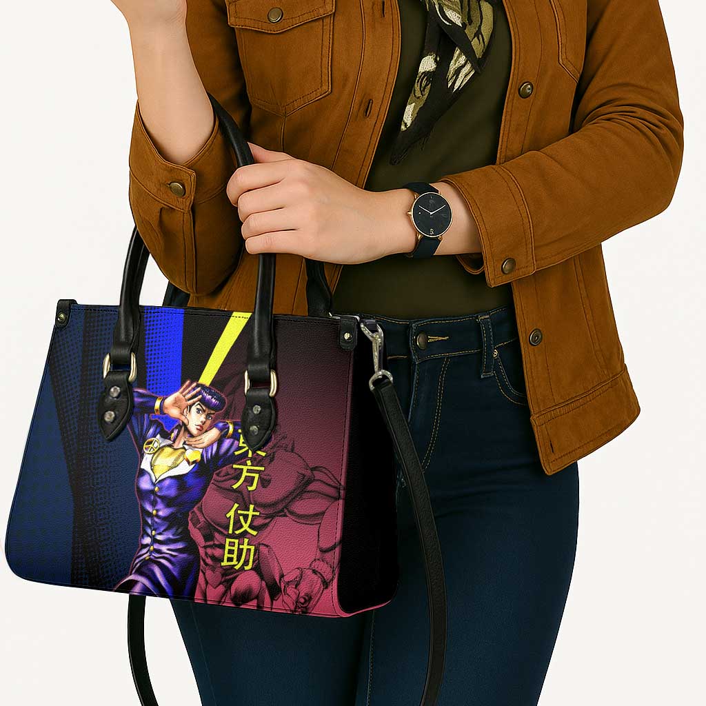 Josuke JoJo’s Bizarre Adventure Leather Bag with Crazy Diamond Stand - The Mazicc