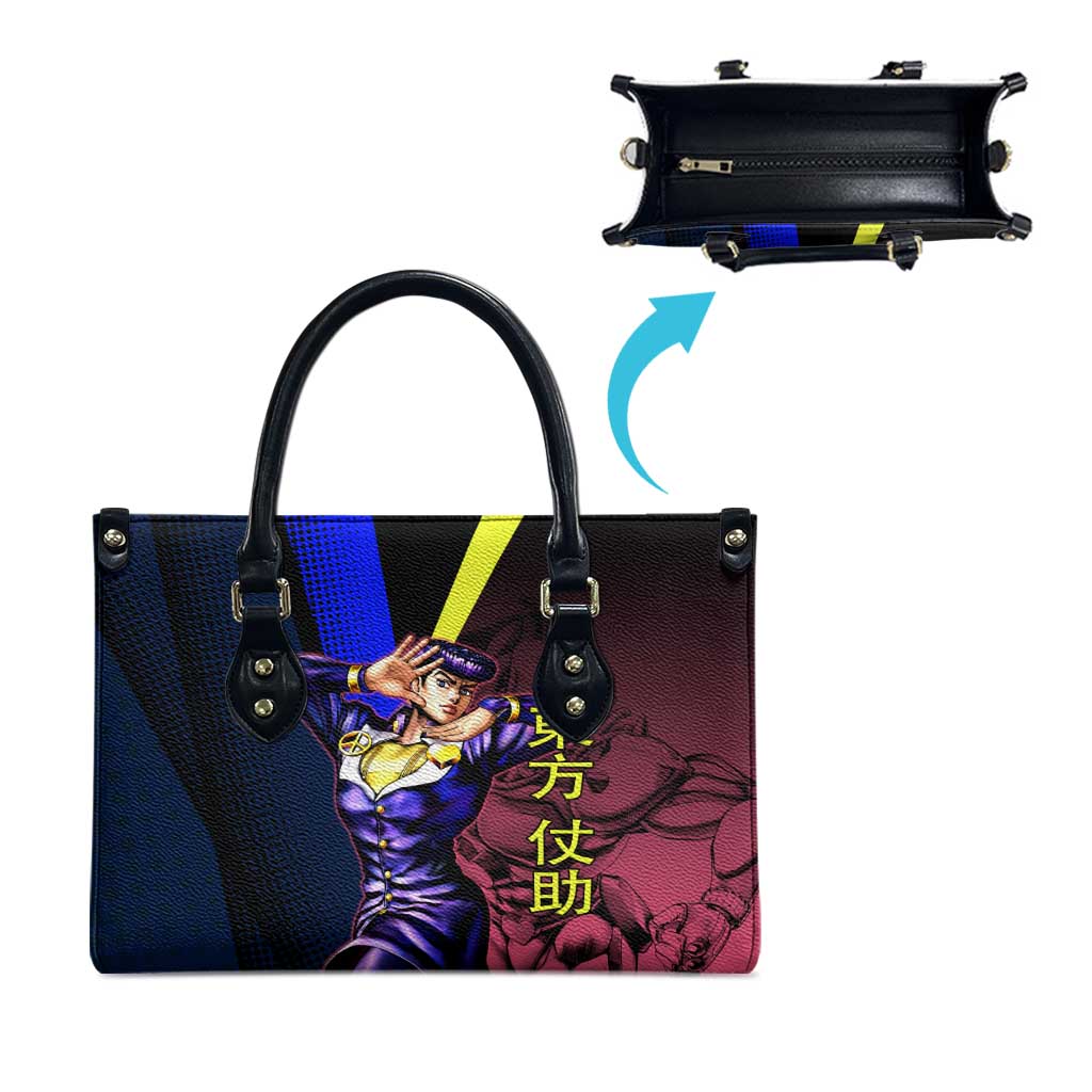 Josuke JoJo’s Bizarre Adventure Leather Bag with Crazy Diamond Stand - The Mazicc