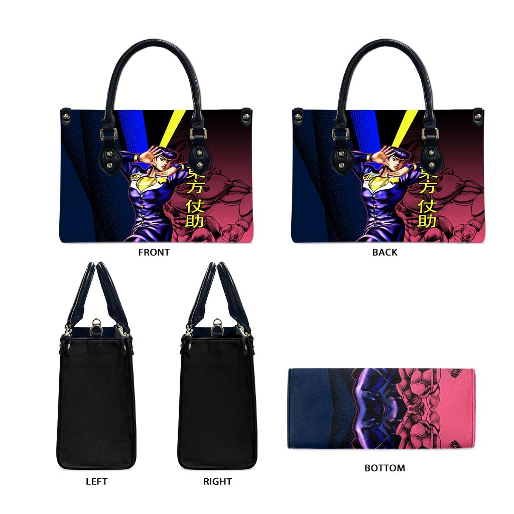 Josuke JoJo’s Bizarre Adventure Leather Bag with Crazy Diamond Stand - The Mazicc