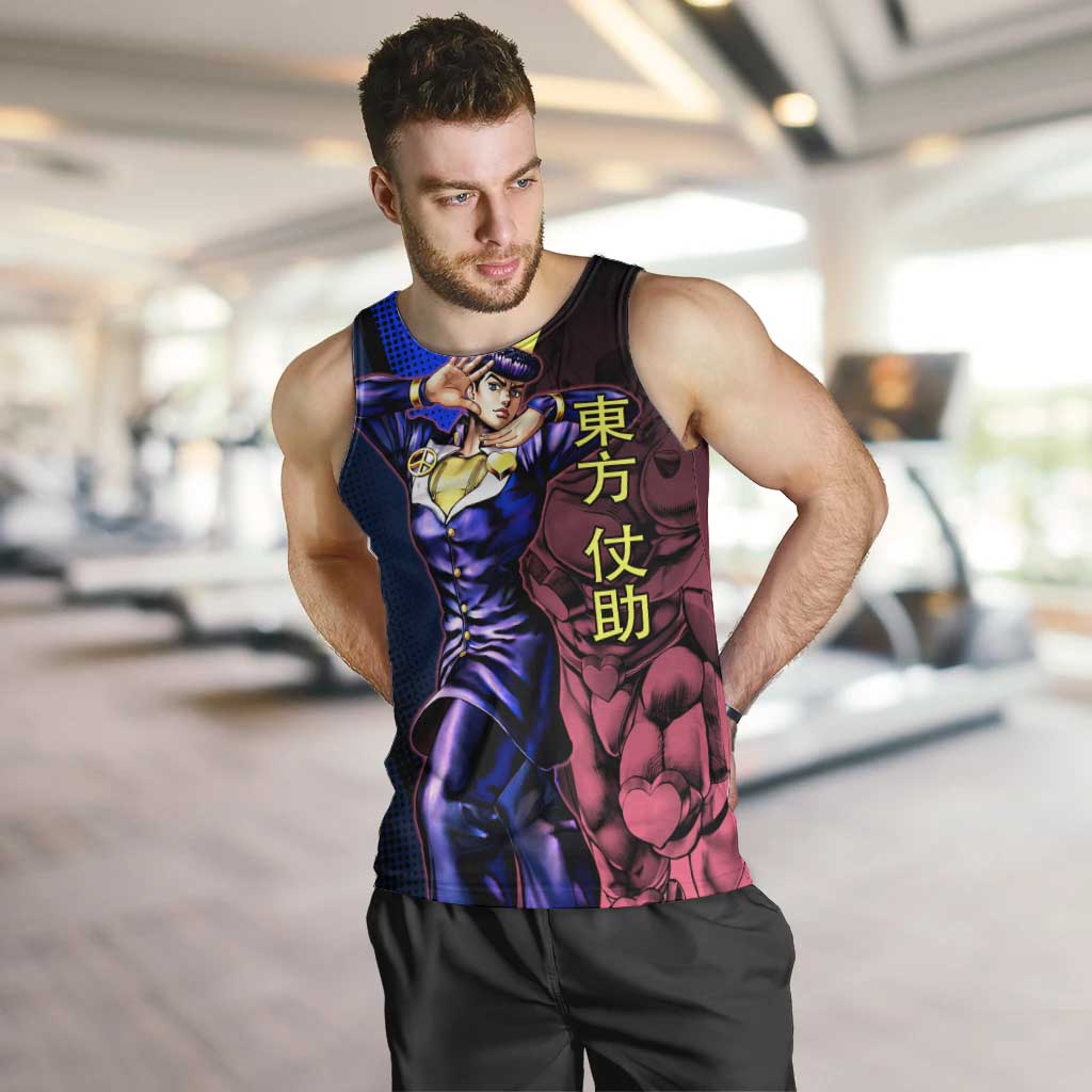 Josuke JoJo’s Bizarre Adventure Men Tank Top with Crazy Diamond Stand - The Mazicc