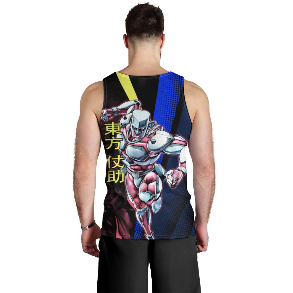 Josuke JoJo’s Bizarre Adventure Men Tank Top with Crazy Diamond Stand - The Mazicc