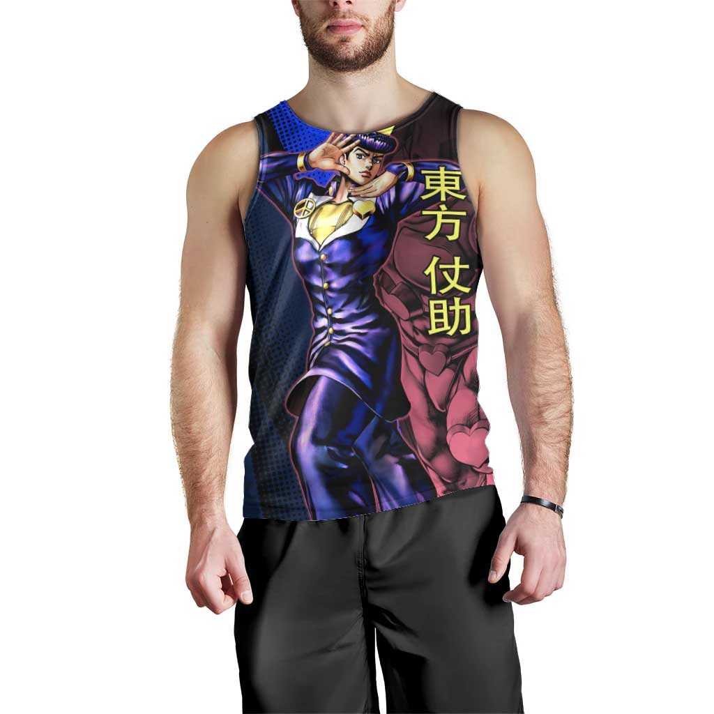 Josuke JoJo’s Bizarre Adventure Men Tank Top with Crazy Diamond Stand - The Mazicc