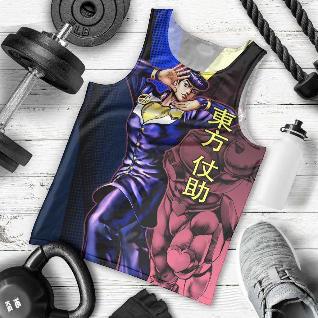 Josuke JoJo’s Bizarre Adventure Men Tank Top with Crazy Diamond Stand - The Mazicc