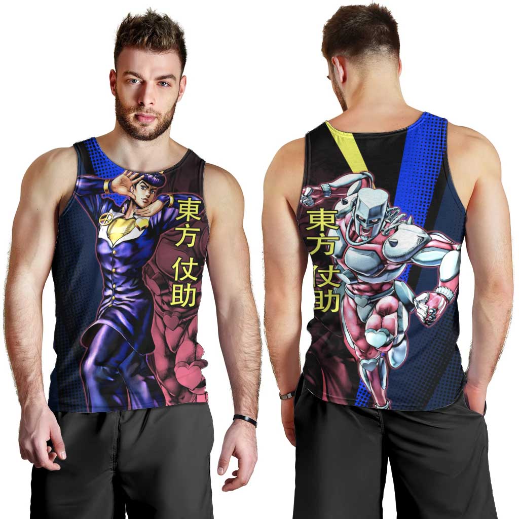 Josuke JoJo’s Bizarre Adventure Men Tank Top with Crazy Diamond Stand - The Mazicc