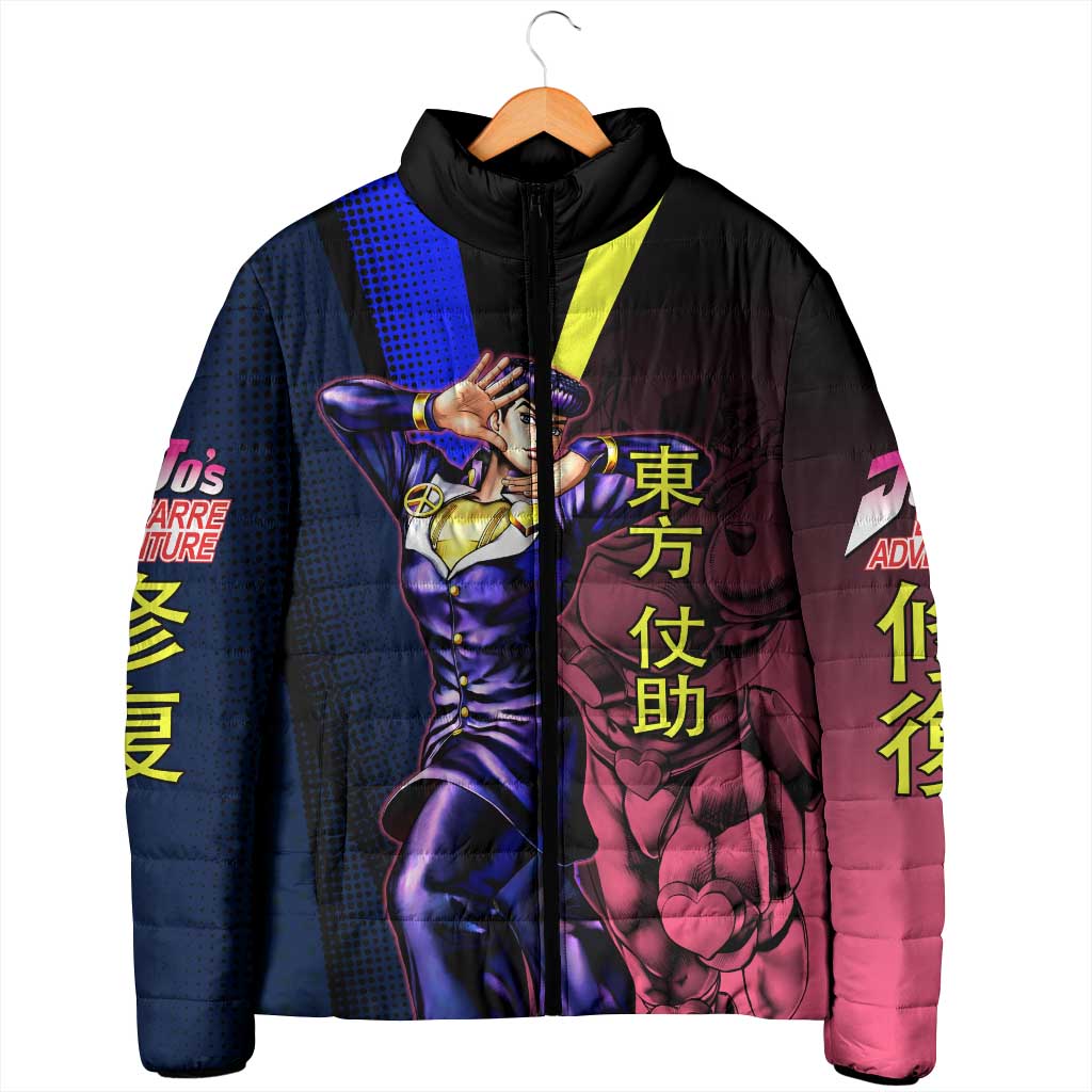 Josuke JoJo’s Bizarre Adventure Padded Jacket with Crazy Diamond Stand - The Mazicc
