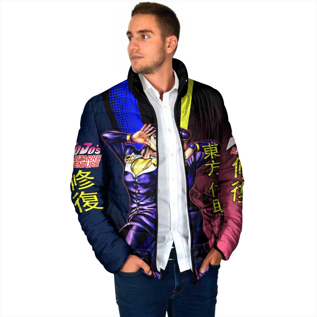 Josuke JoJo’s Bizarre Adventure Padded Jacket with Crazy Diamond Stand - The Mazicc