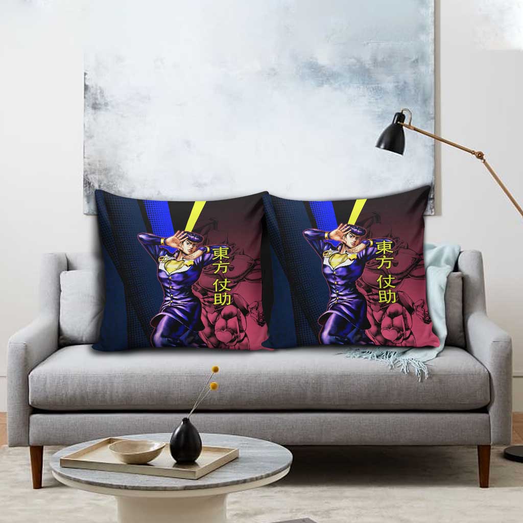 Josuke JoJo’s Bizarre Adventure Pillow Cover with Crazy Diamond Stand - The Mazicc