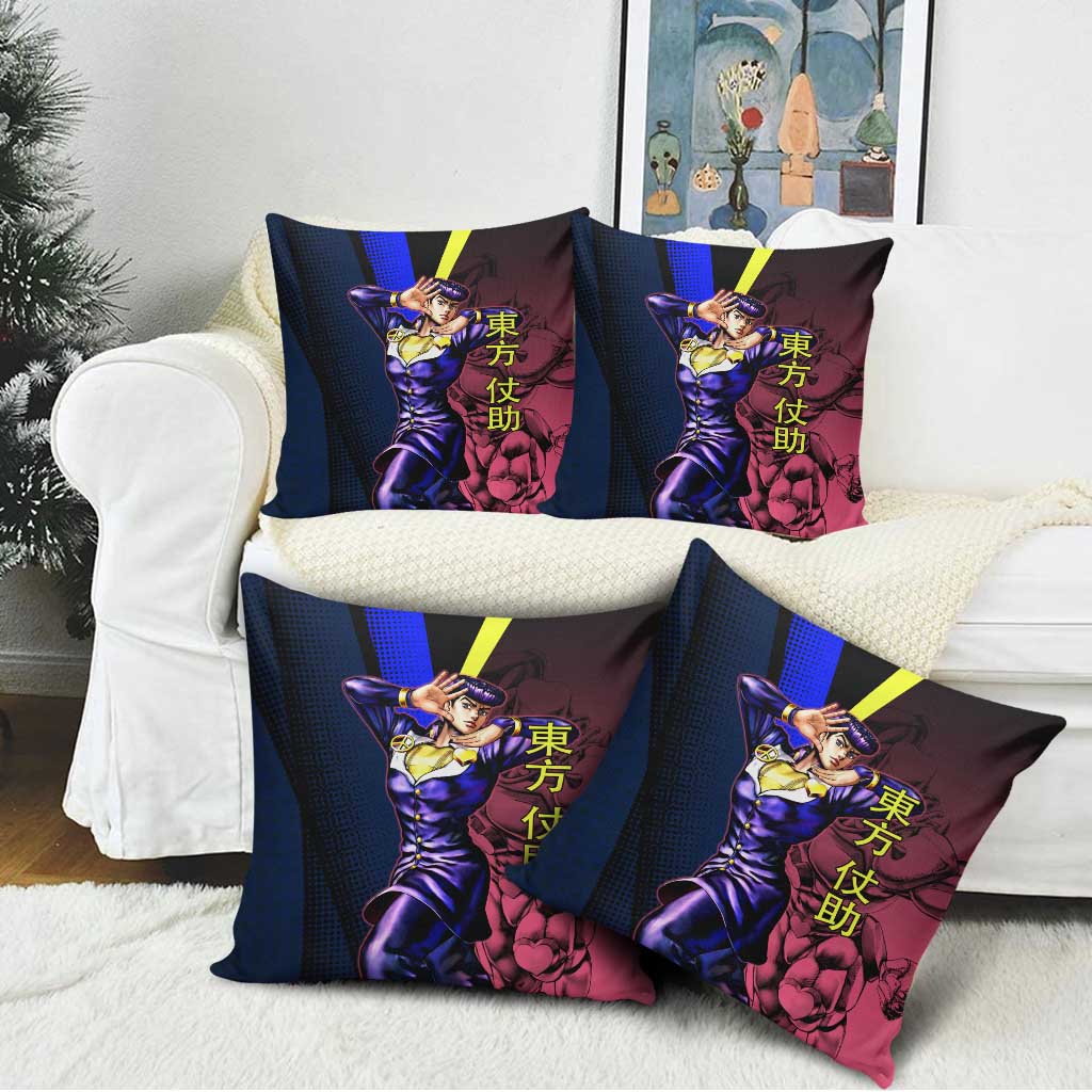 Josuke JoJo’s Bizarre Adventure Pillow Cover with Crazy Diamond Stand - The Mazicc