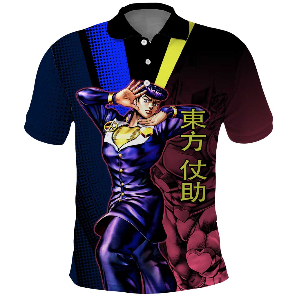 Josuke JoJo’s Bizarre Adventure Polo Shirt with Crazy Diamond Stand - The Mazicc