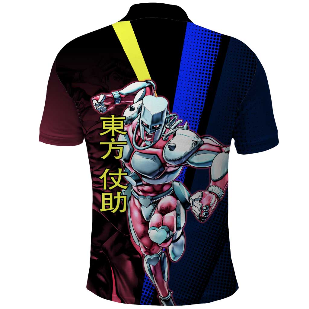 Josuke JoJo’s Bizarre Adventure Polo Shirt with Crazy Diamond Stand - The Mazicc