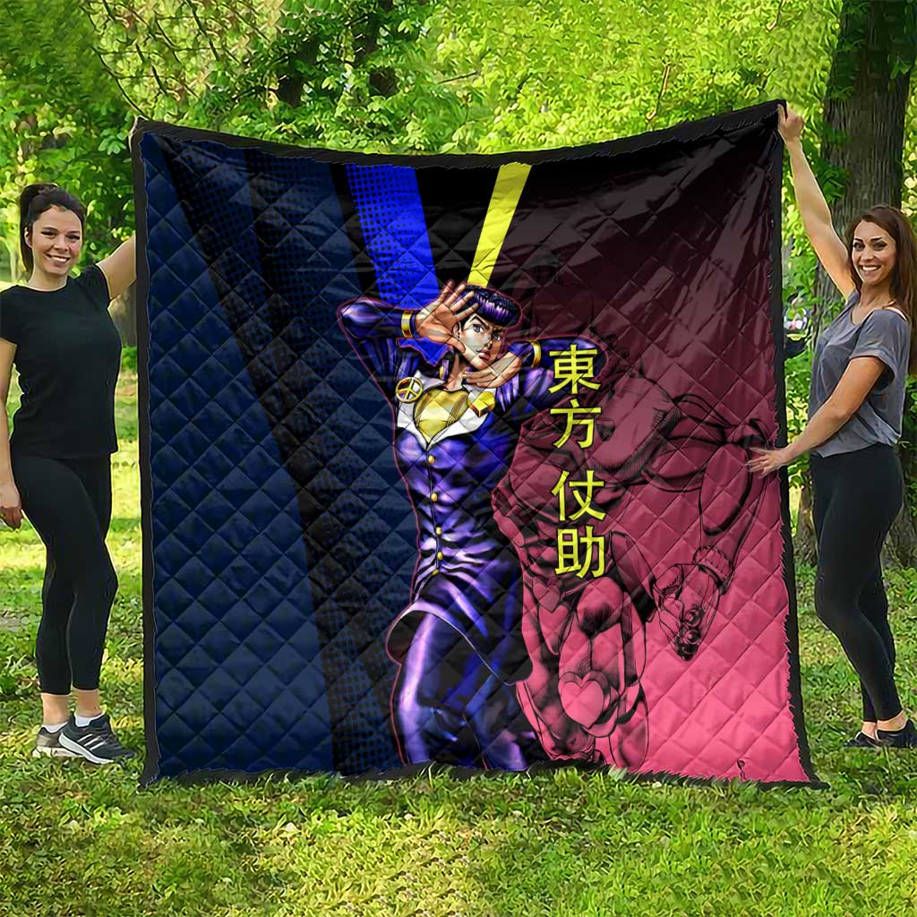 Josuke JoJo’s Bizarre Adventure Quilt with Crazy Diamond Stand - The Mazicc