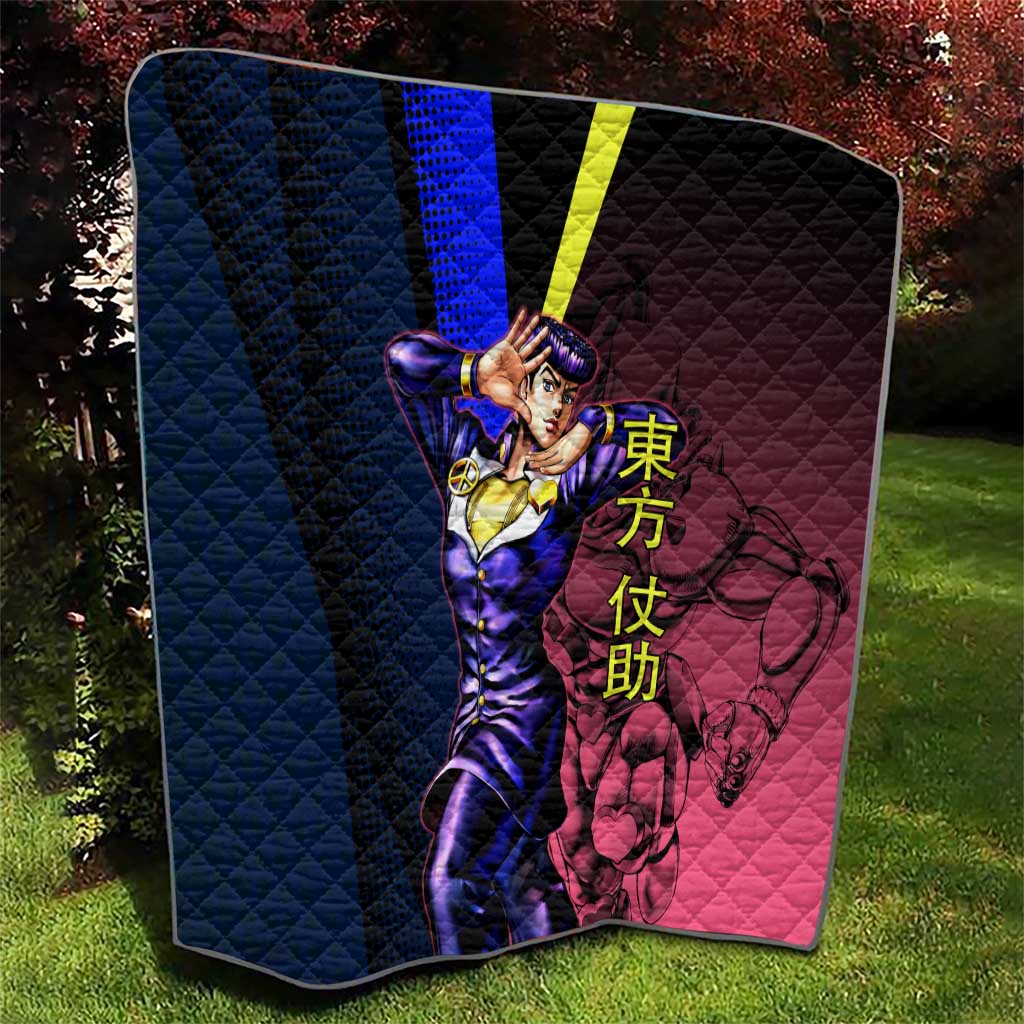 Josuke JoJo’s Bizarre Adventure Quilt with Crazy Diamond Stand - The Mazicc