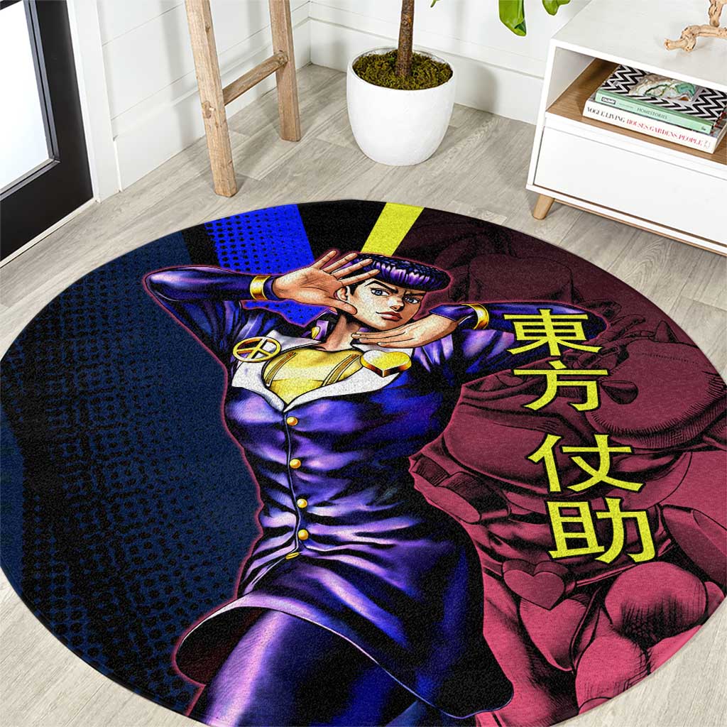Josuke JoJo’s Bizarre Adventure Round Carpet with Crazy Diamond Stand - The Mazicc
