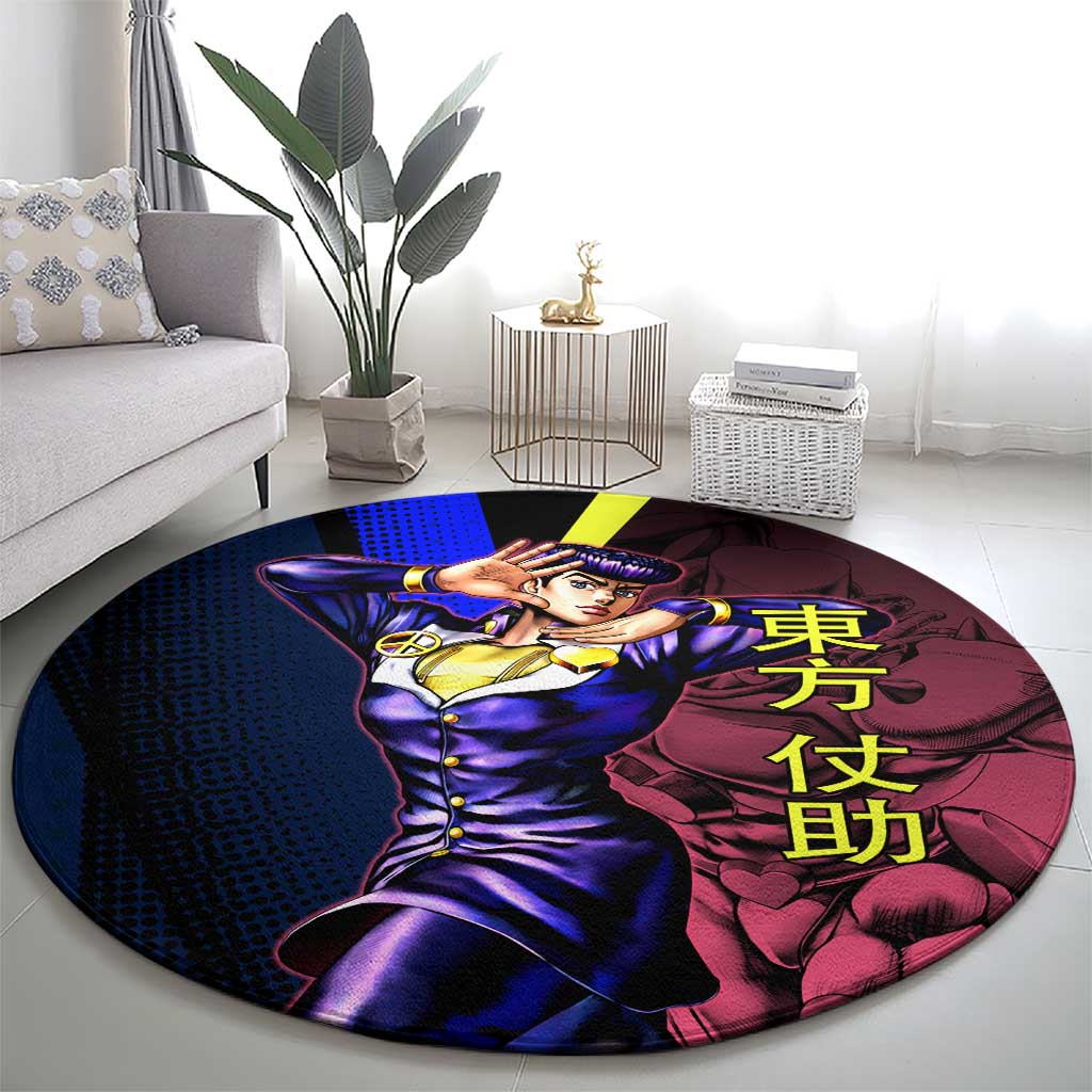 Josuke JoJo’s Bizarre Adventure Round Carpet with Crazy Diamond Stand - The Mazicc