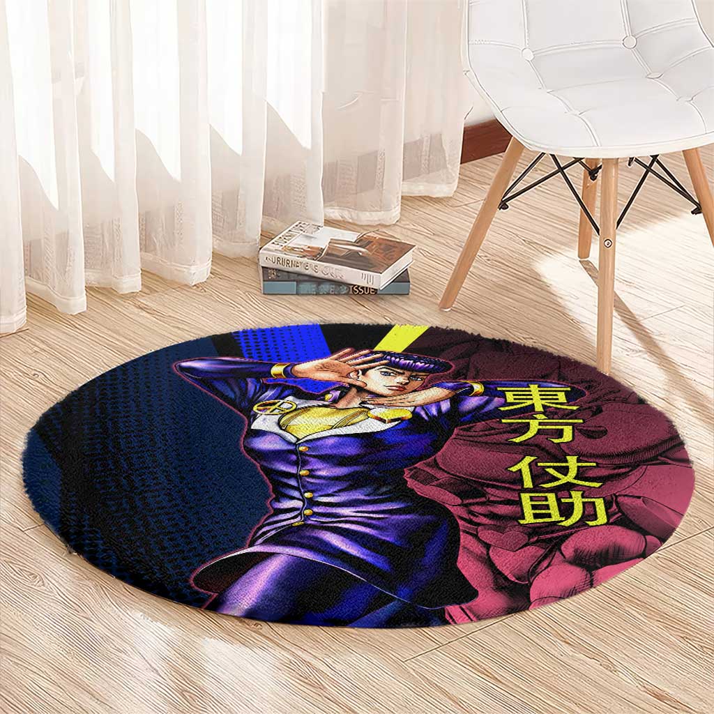 Josuke JoJo’s Bizarre Adventure Round Carpet with Crazy Diamond Stand - The Mazicc