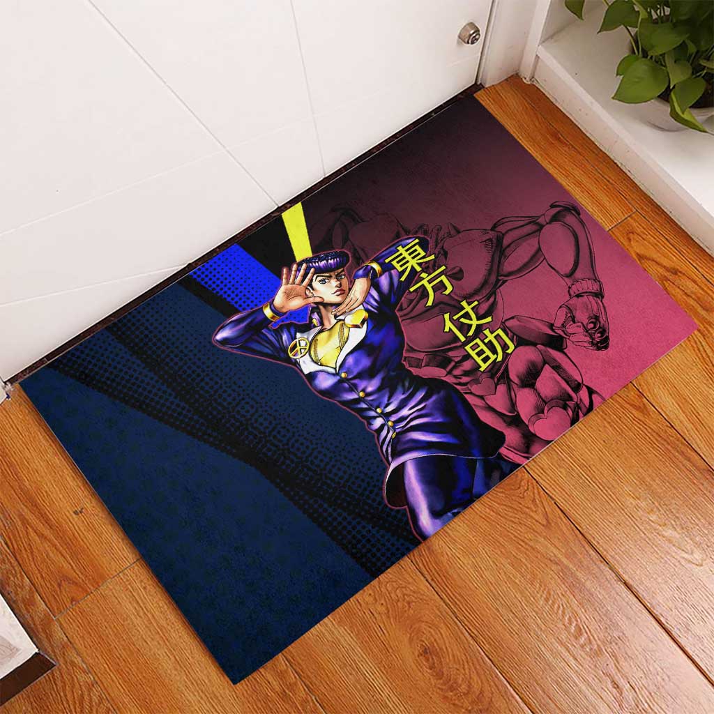 Josuke JoJo’s Bizarre Adventure Rubber Doormat with Crazy Diamond Stand - The Mazicc