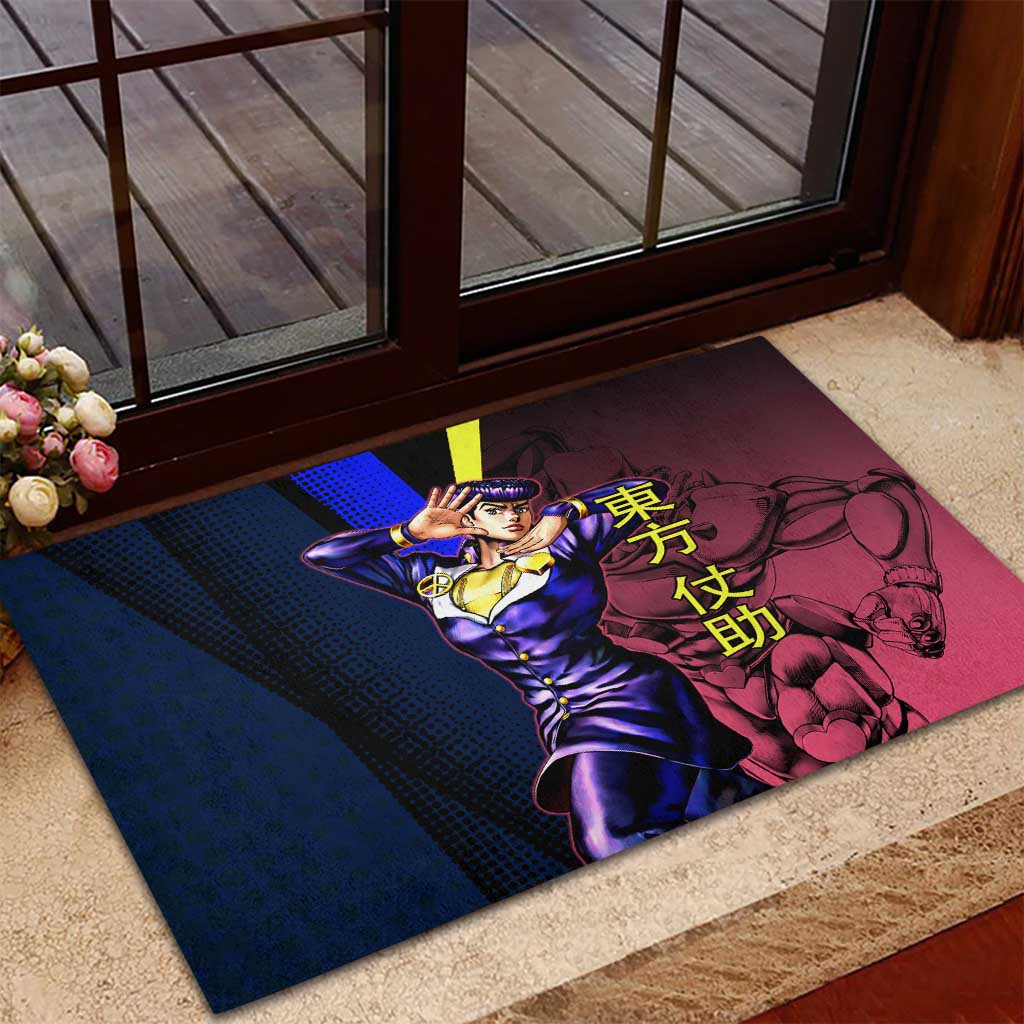 Josuke JoJo’s Bizarre Adventure Rubber Doormat with Crazy Diamond Stand - The Mazicc