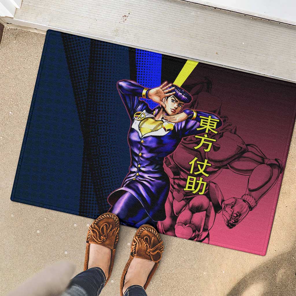 Josuke JoJo’s Bizarre Adventure Rubber Doormat with Crazy Diamond Stand - The Mazicc