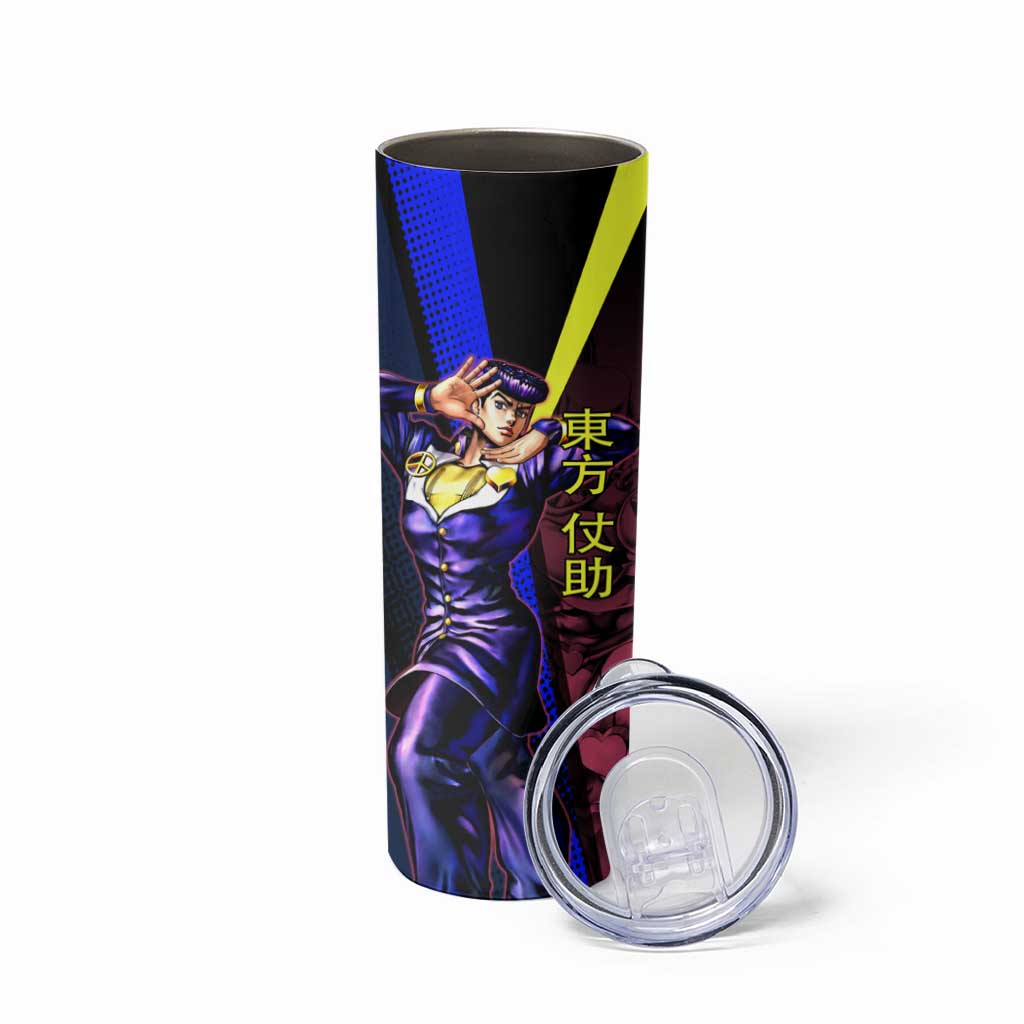 Josuke JoJo’s Bizarre Adventure Skinny Tumbler with Crazy Diamond Stand - The Mazicc
