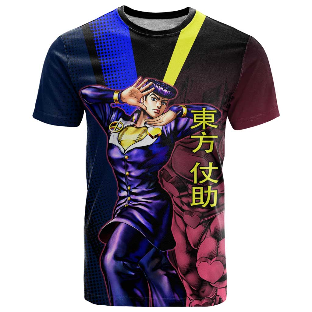Josuke JoJo’s Bizarre Adventure T Shirt with Crazy Diamond Stand - The Mazicc