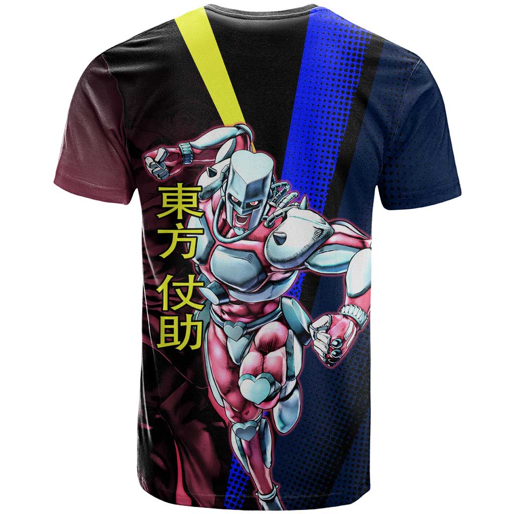 Josuke JoJo’s Bizarre Adventure T Shirt with Crazy Diamond Stand - The Mazicc