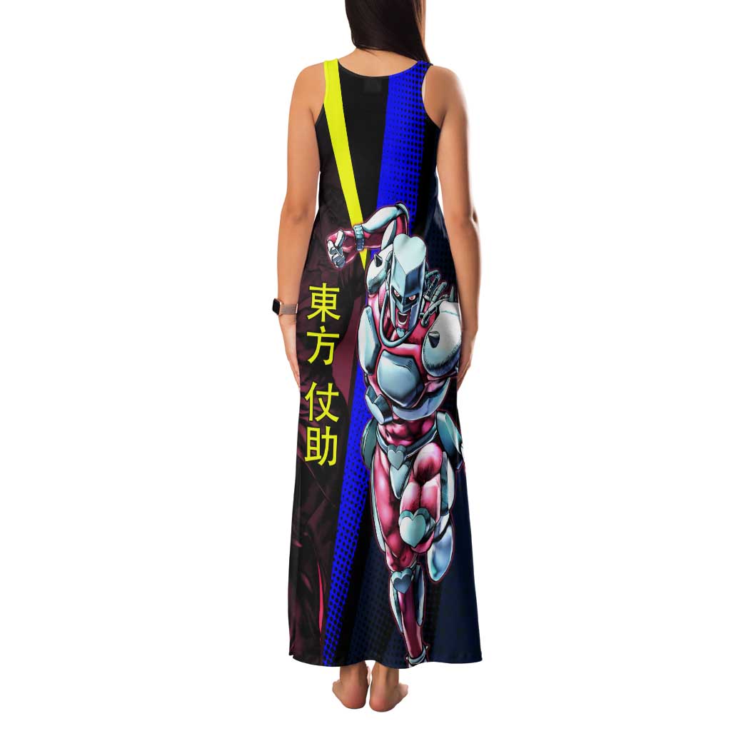 Josuke JoJo’s Bizarre Adventure Tank Maxi Dress with Crazy Diamond Stand - The Mazicc