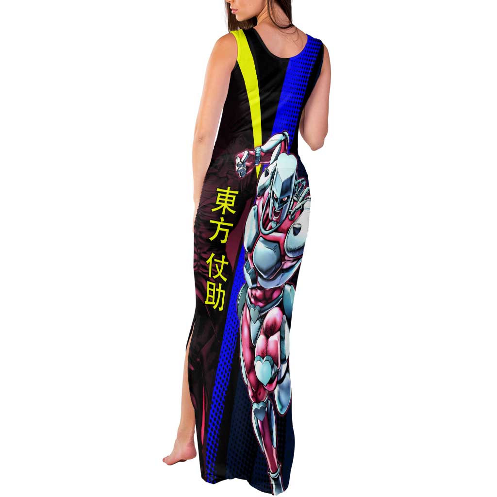 Josuke JoJo’s Bizarre Adventure Tank Maxi Dress with Crazy Diamond Stand - The Mazicc