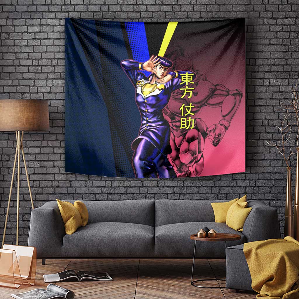 Josuke JoJo’s Bizarre Adventure Tapestry with Crazy Diamond Stand - The Mazicc