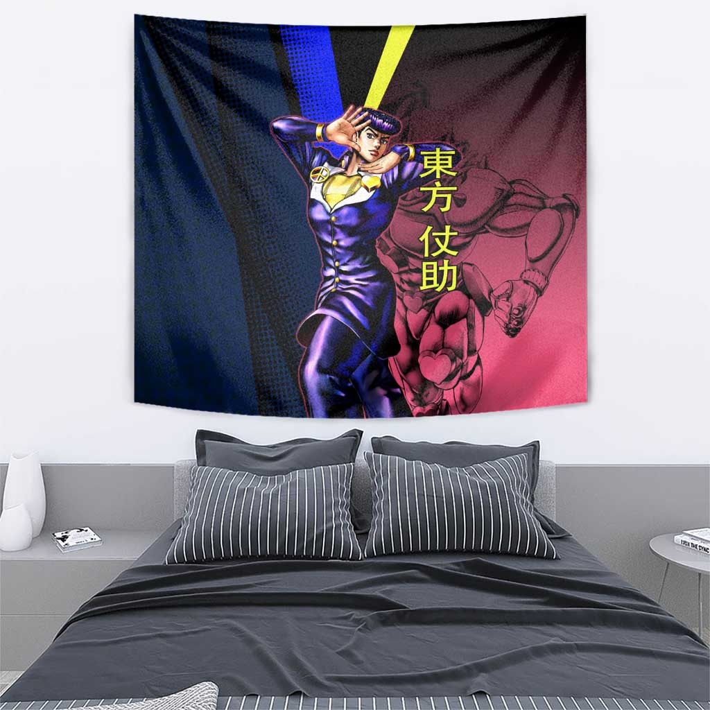 Josuke JoJo’s Bizarre Adventure Tapestry with Crazy Diamond Stand - The Mazicc