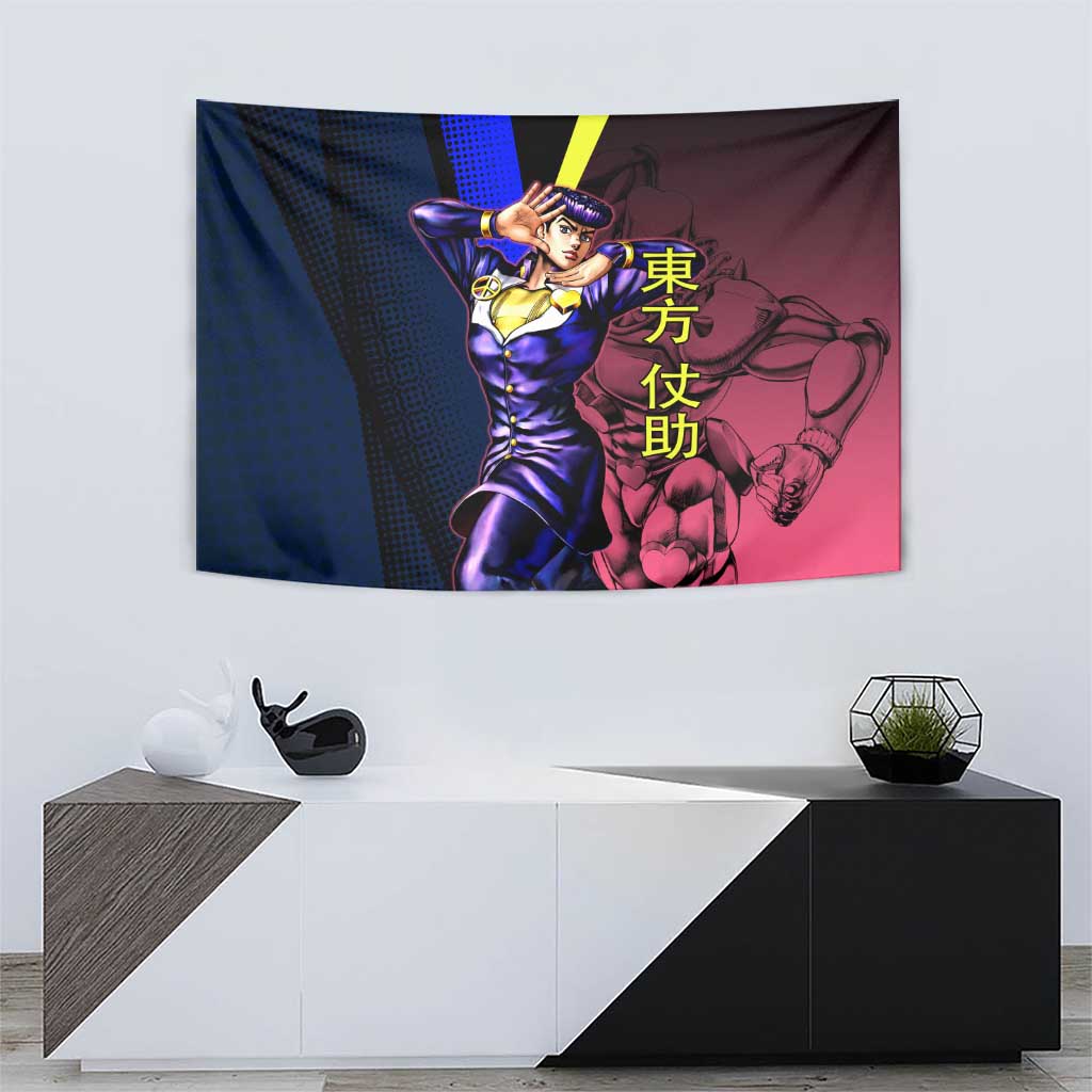 Josuke JoJo’s Bizarre Adventure Tapestry with Crazy Diamond Stand - The Mazicc