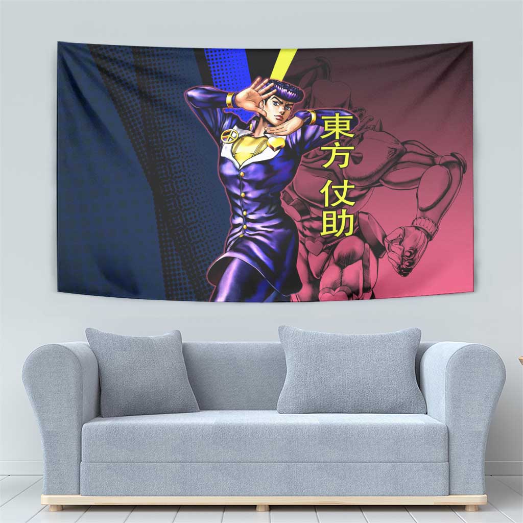 Josuke JoJo’s Bizarre Adventure Tapestry with Crazy Diamond Stand - The Mazicc
