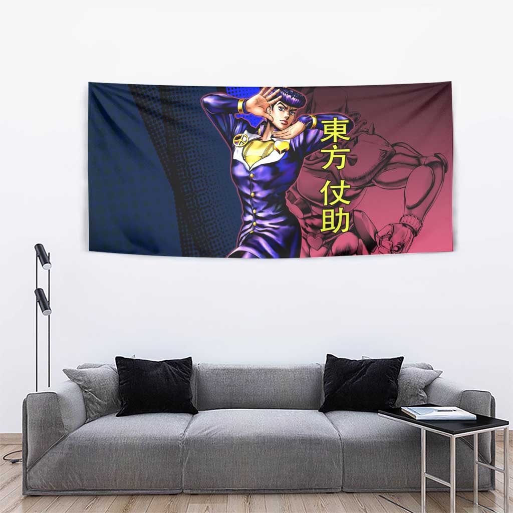 Josuke JoJo’s Bizarre Adventure Tapestry with Crazy Diamond Stand - The Mazicc