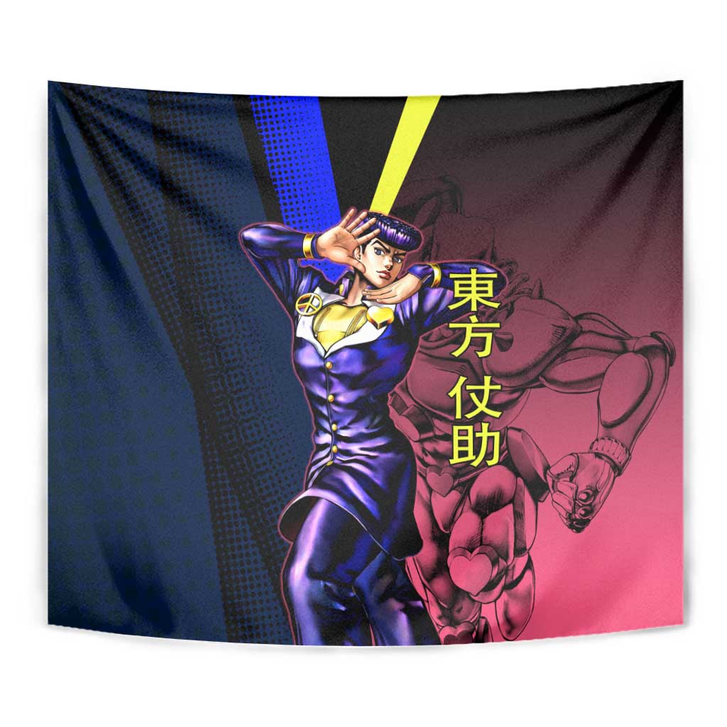 Josuke JoJo’s Bizarre Adventure Tapestry with Crazy Diamond Stand - The Mazicc
