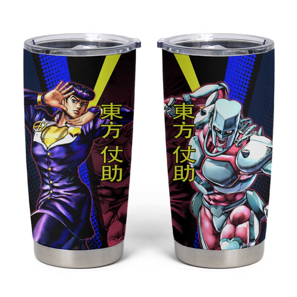 Josuke JoJo’s Bizarre Adventure Tumbler Cup with Crazy Diamond Stand - The Mazicc