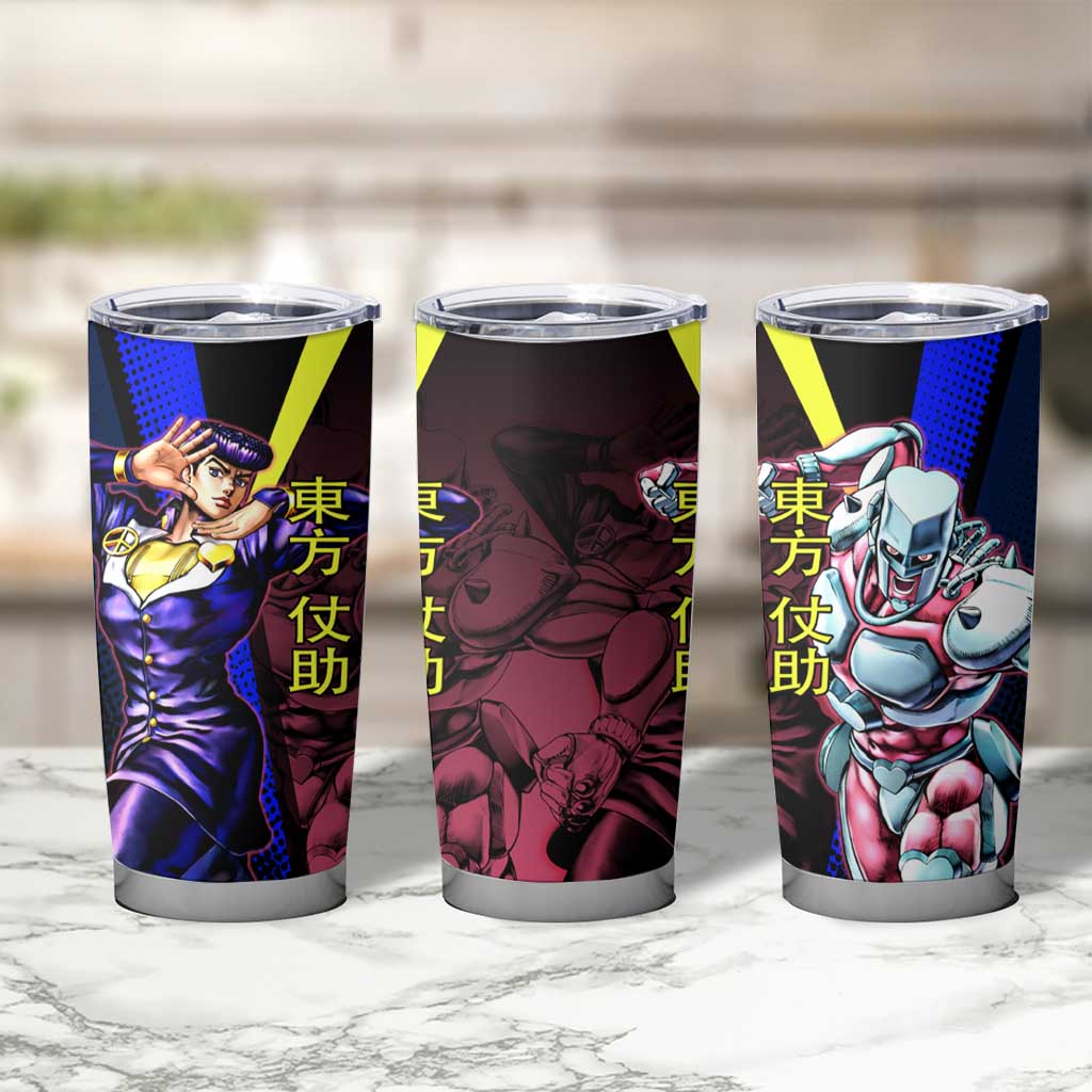 Josuke JoJo’s Bizarre Adventure Tumbler Cup with Crazy Diamond Stand - The Mazicc