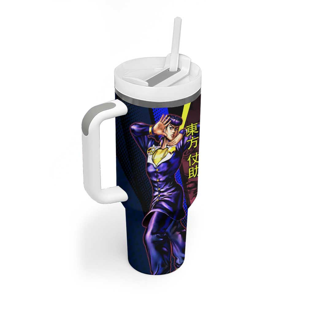 Josuke JoJo’s Bizarre Adventure Tumbler With Handle with Crazy Diamond Stand - The Mazicc