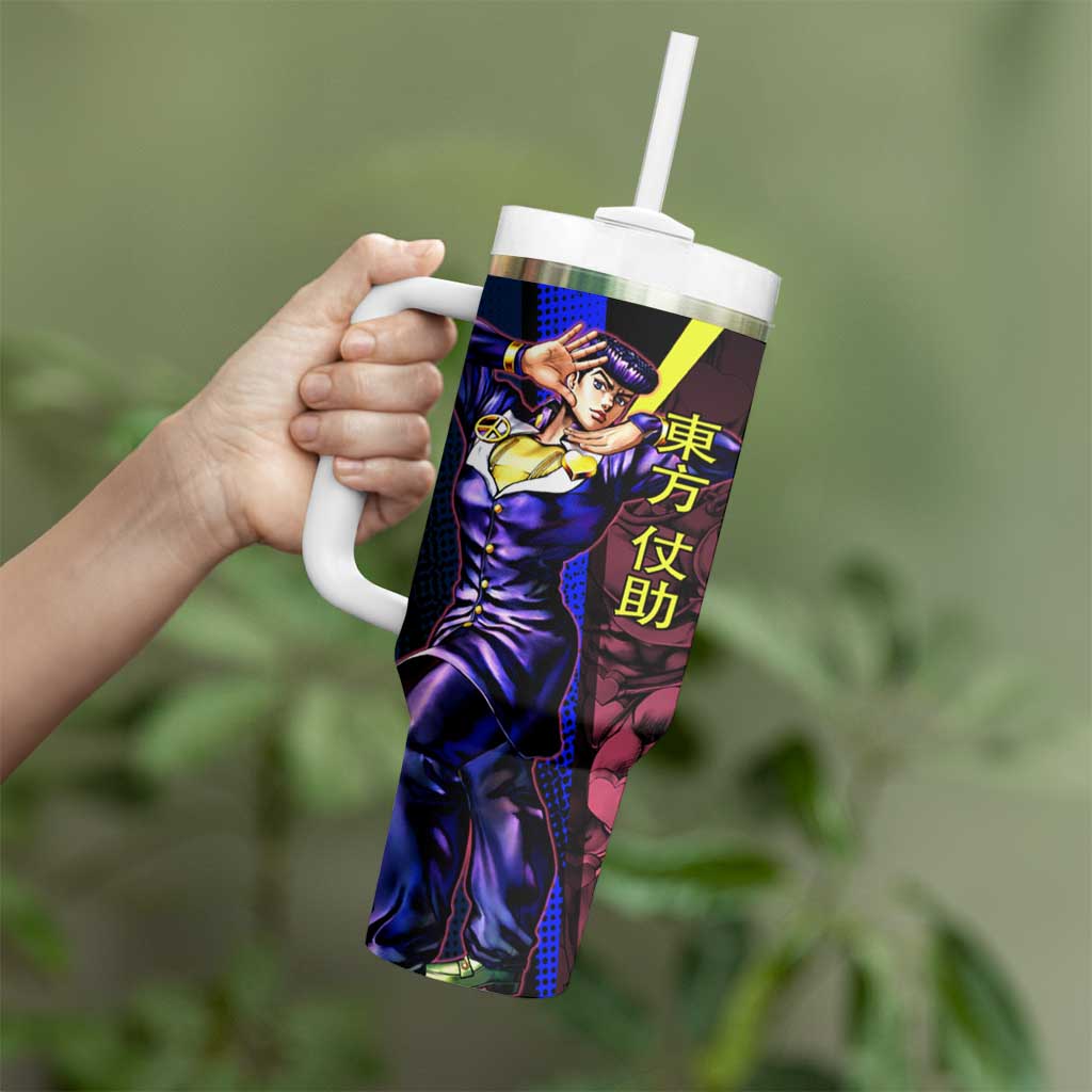 Josuke JoJo’s Bizarre Adventure Tumbler With Handle with Crazy Diamond Stand - The Mazicc