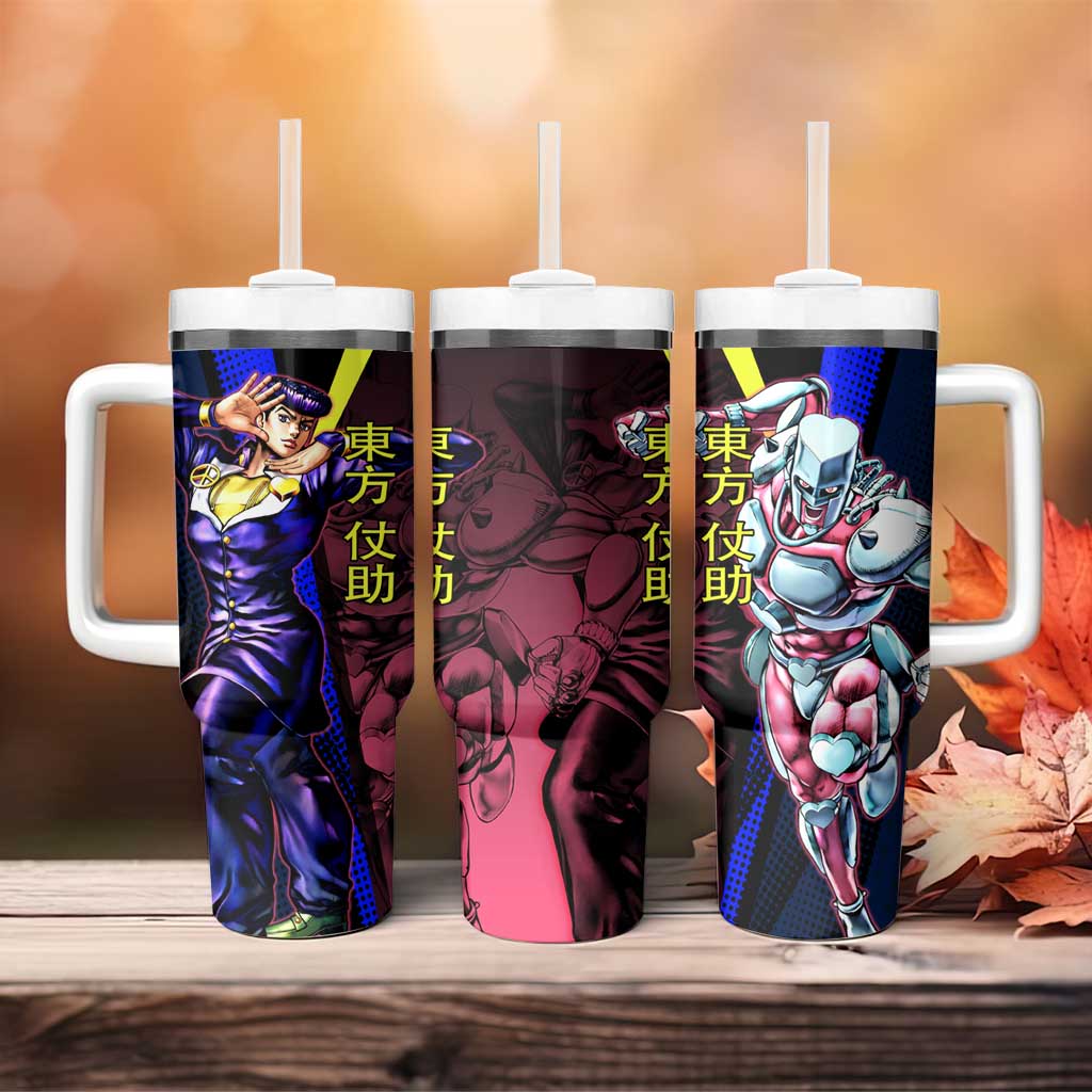 Josuke JoJo’s Bizarre Adventure Tumbler With Handle with Crazy Diamond Stand - The Mazicc