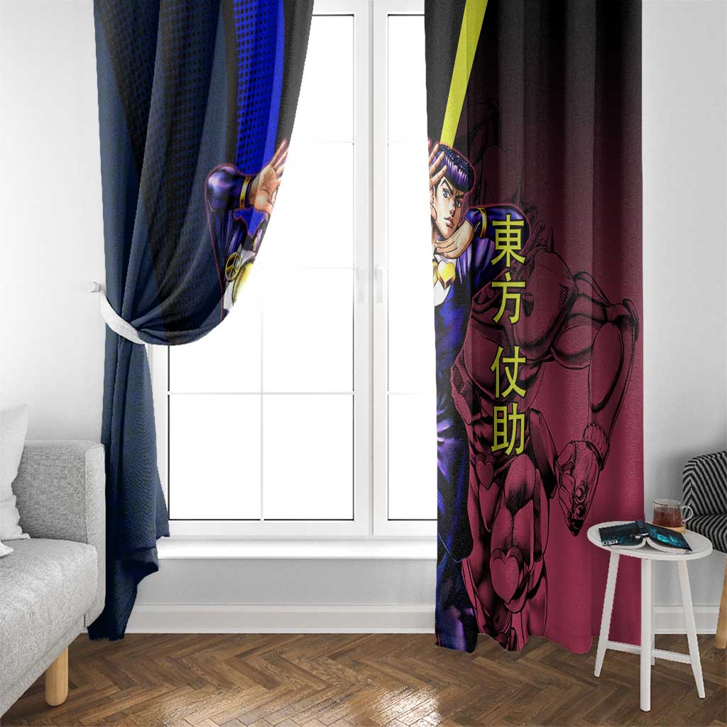 Josuke JoJo’s Bizarre Adventure Window Curtain with Crazy Diamond Stand - The Mazicc